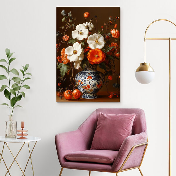 Gemälde von Blumen in einer Vase Gemälde von Blumen in einer Vase