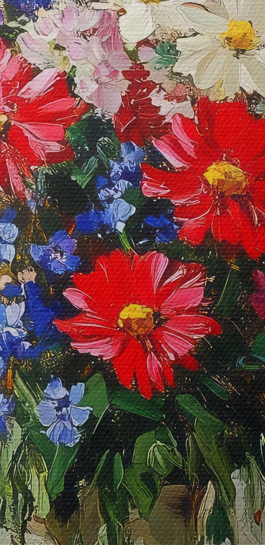 Gemälde einer Vase mit Blumen