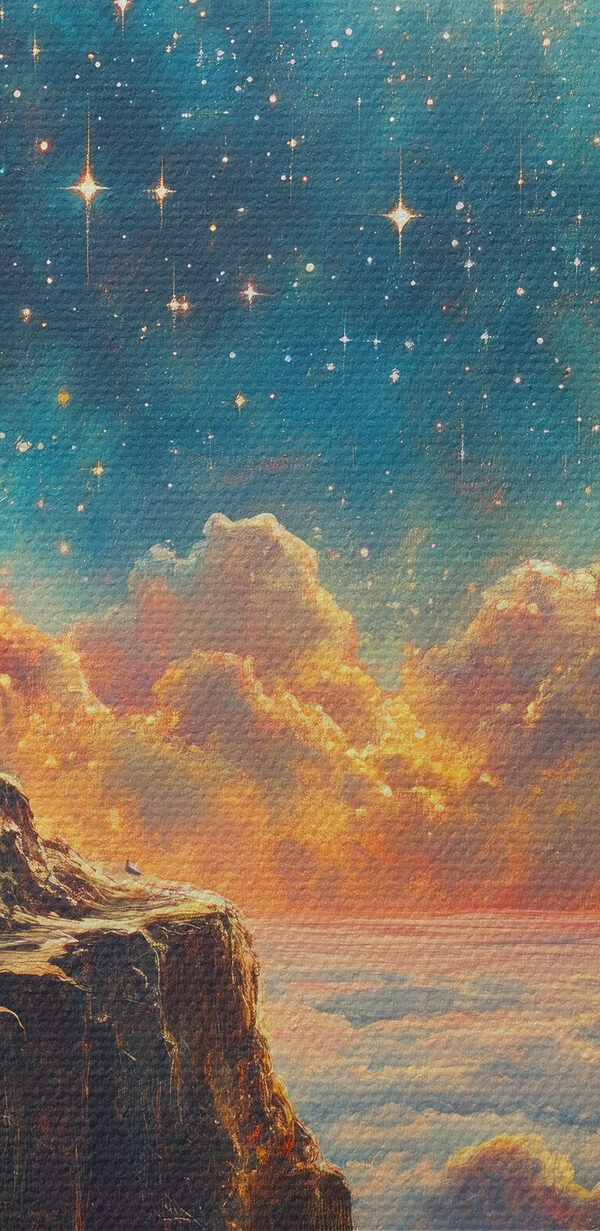 Berg mit einem Turm in den Himmel Berg mit einem Turm in den Himmel