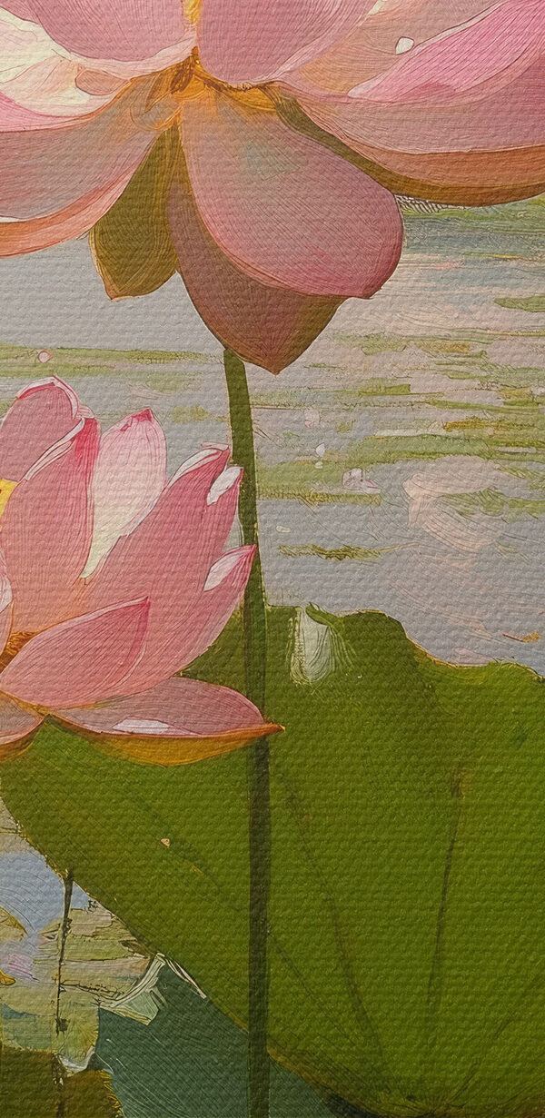 Rosa Blumen auf einem See Rosa Blumen auf einem See