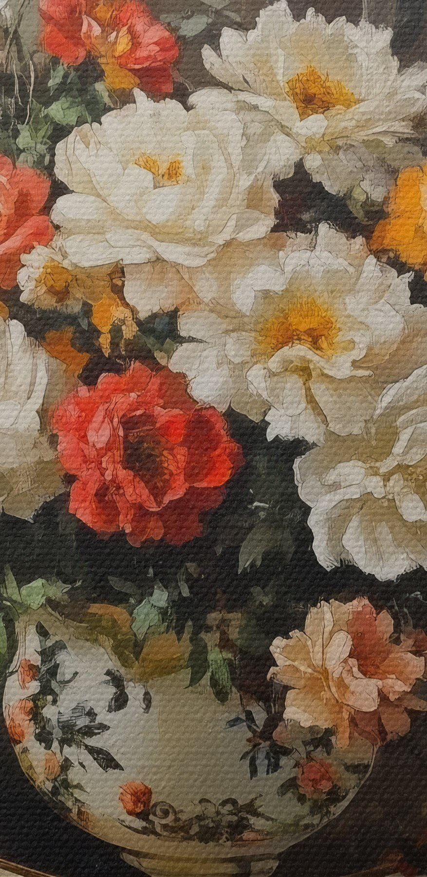 Gemälde von Blumen in einer Vase Gemälde von Blumen in einer Vase
