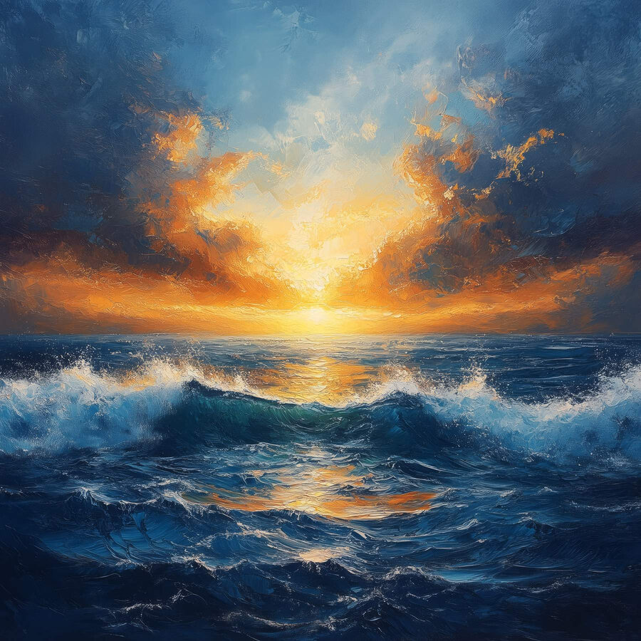 Sonnenuntergang über dem Meer Sonnenuntergang über dem Meer