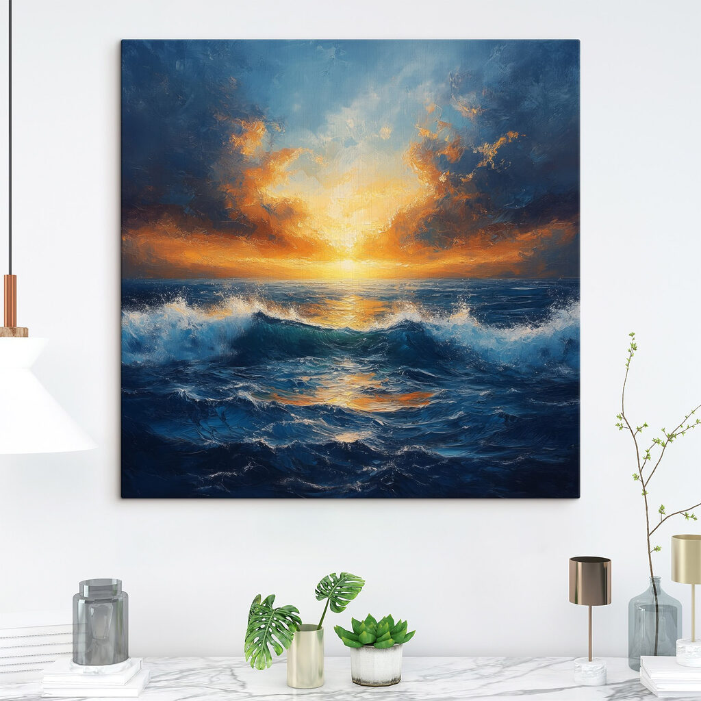 Sunset over the ocean