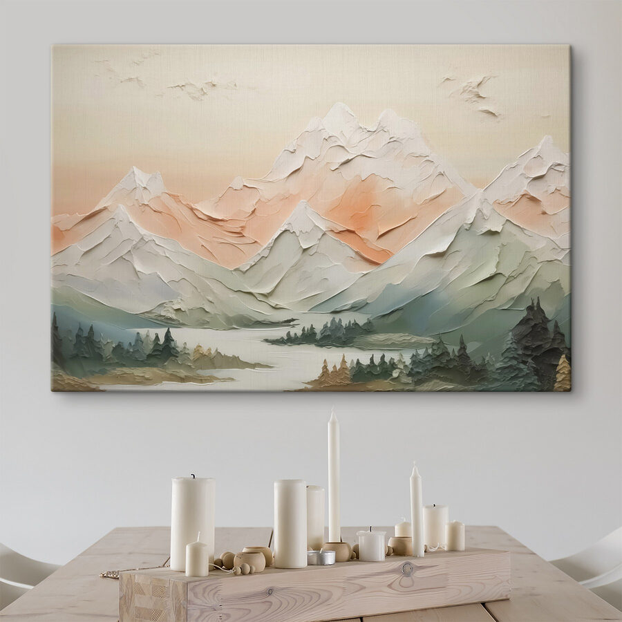 Gemälde einer Bergkette Gemälde einer Bergkette