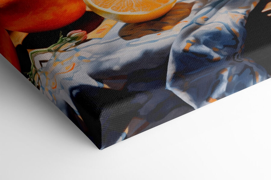 Stilleben mit Blumen und Früchten