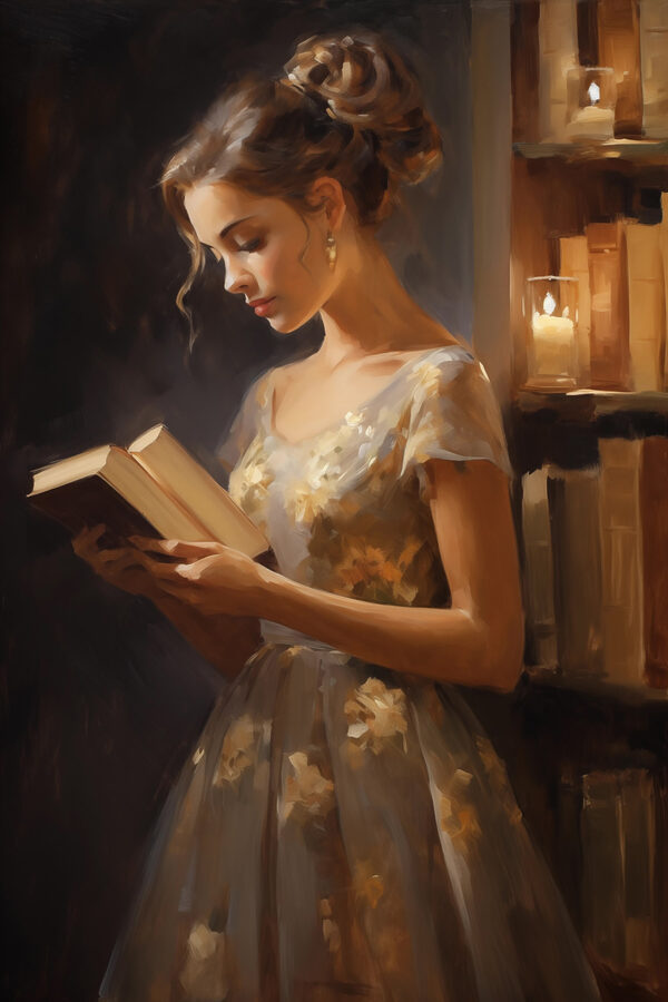 Frau liest ein Buch Frau liest ein Buch