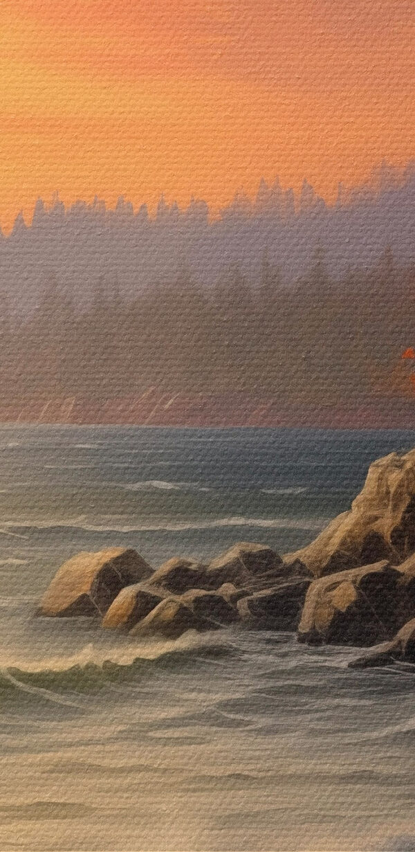 Sonnenuntergang über einem felsigen Strand Sonnenuntergang über einem felsigen Strand