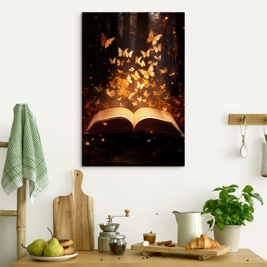 Book with butterflies flying out of it