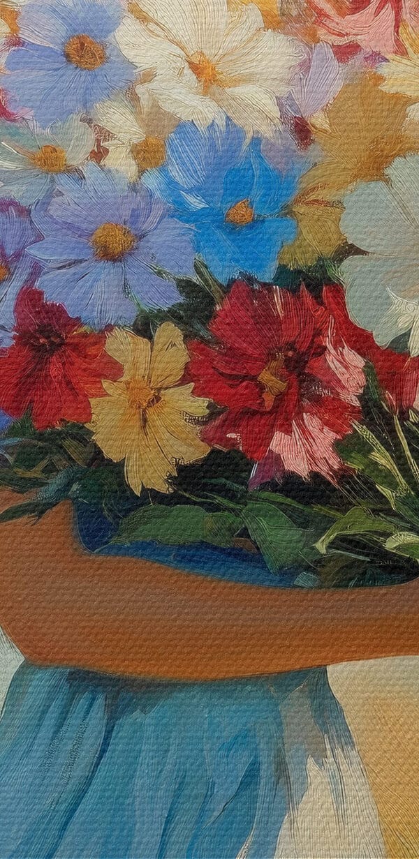 Frau hält einen Blumenstrauß Frau hält einen Blumenstrauß