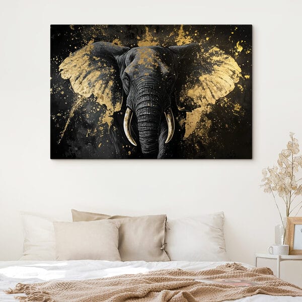 Majestätisches Elefantenporträt in der Kunst Majestätisches Elefantenporträt in der Kunst