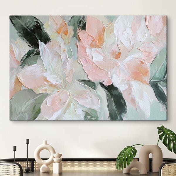 Gemälde von Blumen auf einer Leinwand Wandbilder Gemälde von Blumen auf einer Leinwand