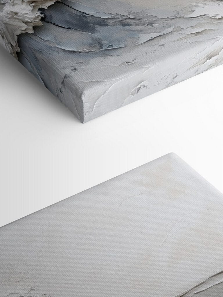 White wave on a white surface