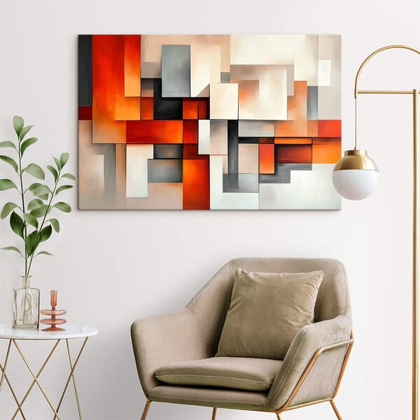 Buntes Kunstwerk aus Quadraten Buntes Kunstwerk aus Quadraten