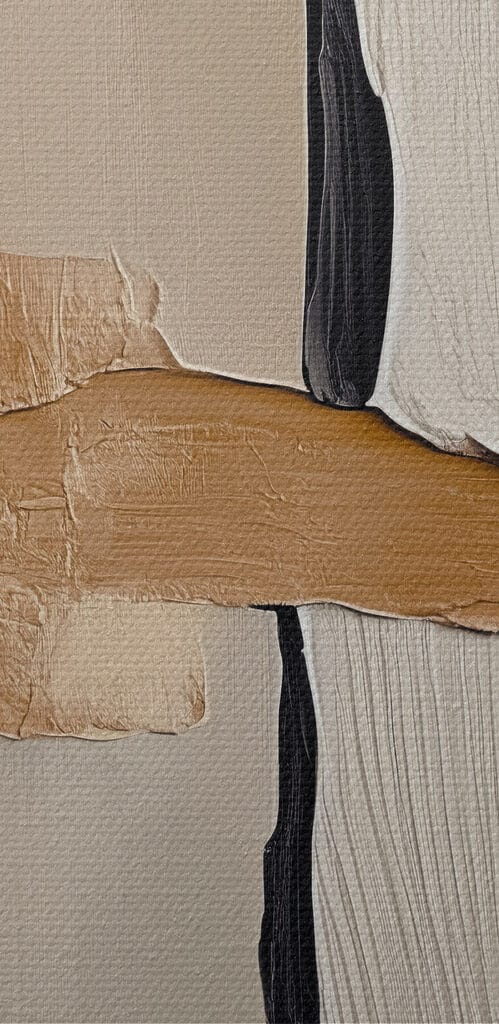 Black and white wall with a brown strip Black and white wall with a brown strip