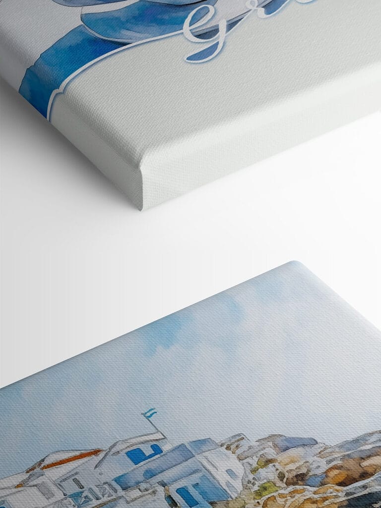 Two cups of coffee on a table by the water