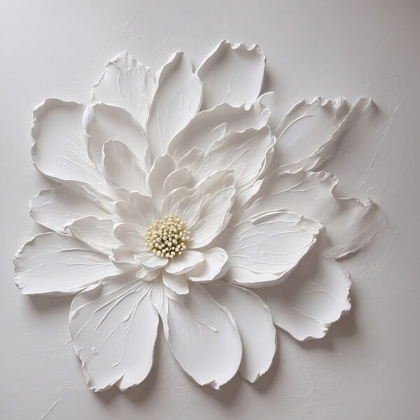Weiße Blume aus Papier Weiße Blume aus Papier