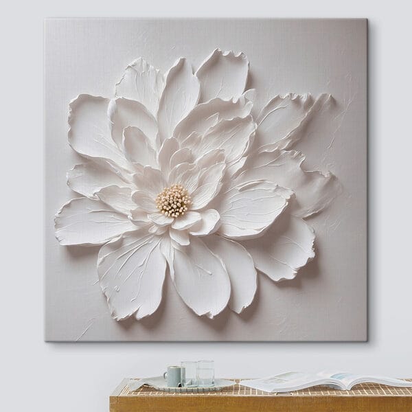 Weiße Blume aus Papier Weiße Blume aus Papier