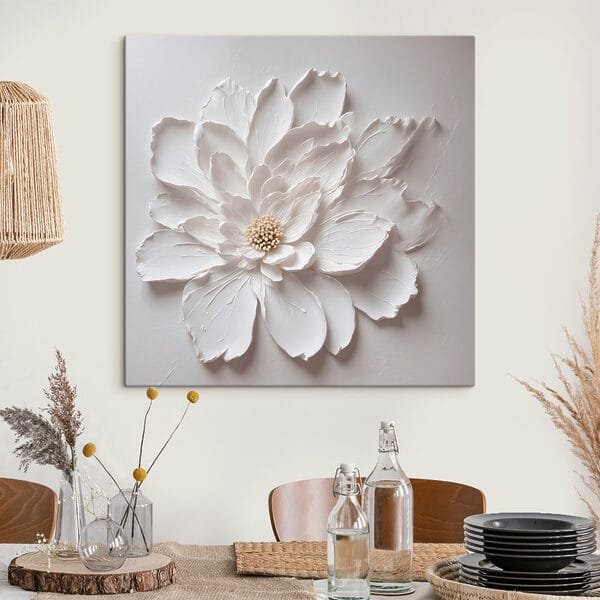 Weiße Blume aus Papier Weiße Blume aus Papier