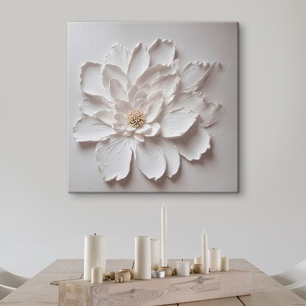 Weiße Blume aus Papier Weiße Blume aus Papier