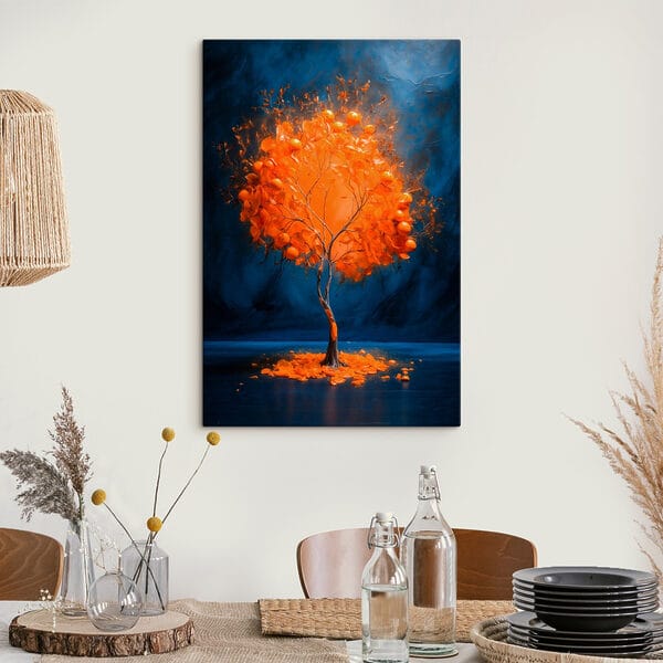 Baum mit Orangen in der Mitte Baum mit Orangen in der Mitte