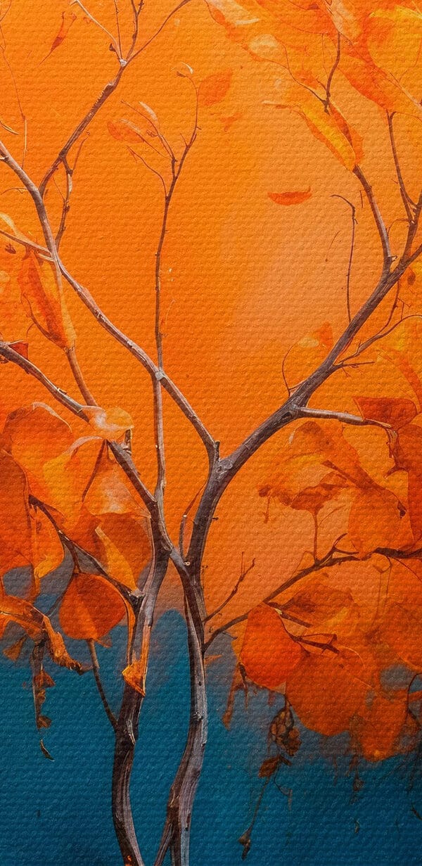 Baum mit Orangen in der Mitte Baum mit Orangen in der Mitte