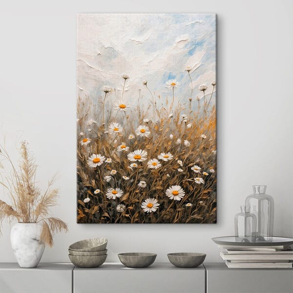 Gemälde eines Blumenfeldes Gemälde eines Blumenfeldes