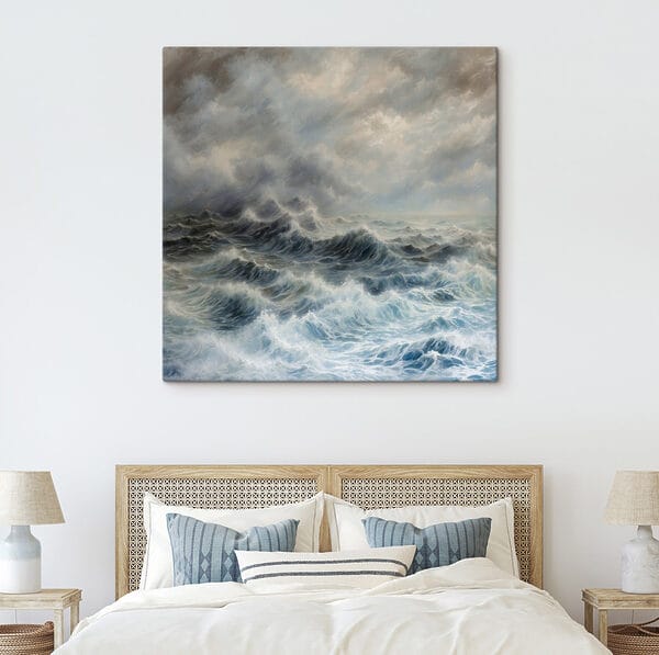 Painting of waves in the ocean Painting of waves in the ocean