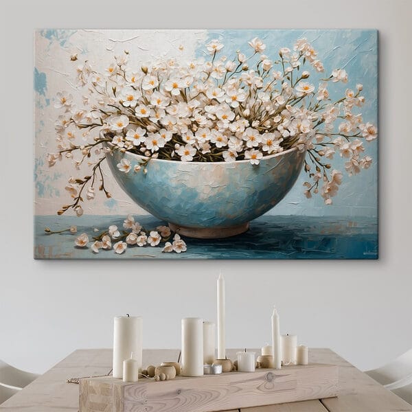 Gemälde von Blumen in einer Schale Wandbilder Gemälde von Blumen in einer Schale
