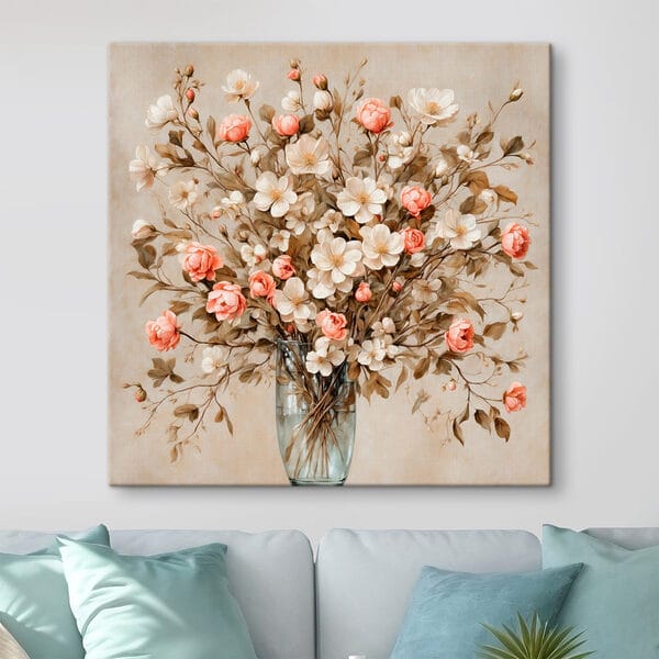 Gemälde von Blumen in einer Vase Gemälde von Blumen in einer Vase