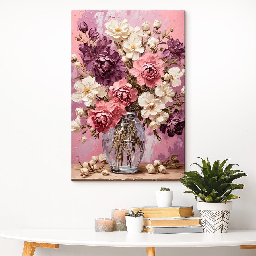 Gemälde von Blumen in einer Vase