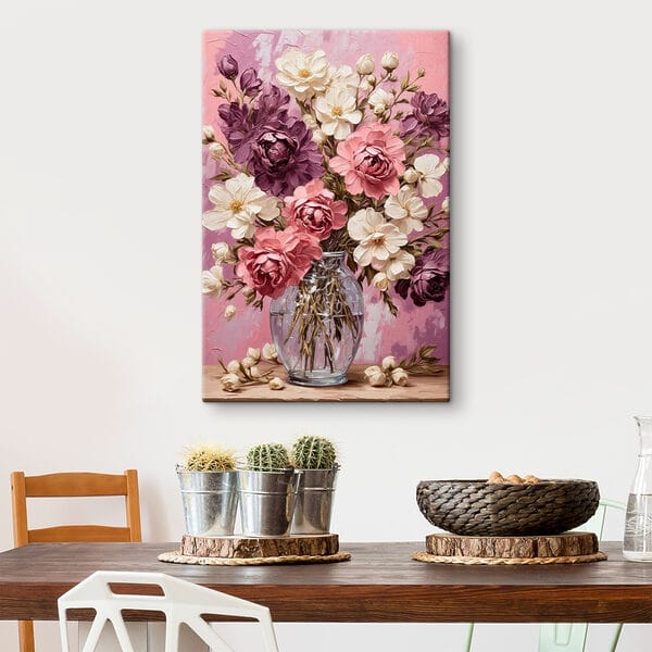 Gemälde von Blumen in einer Vase Gemälde von Blumen in einer Vase