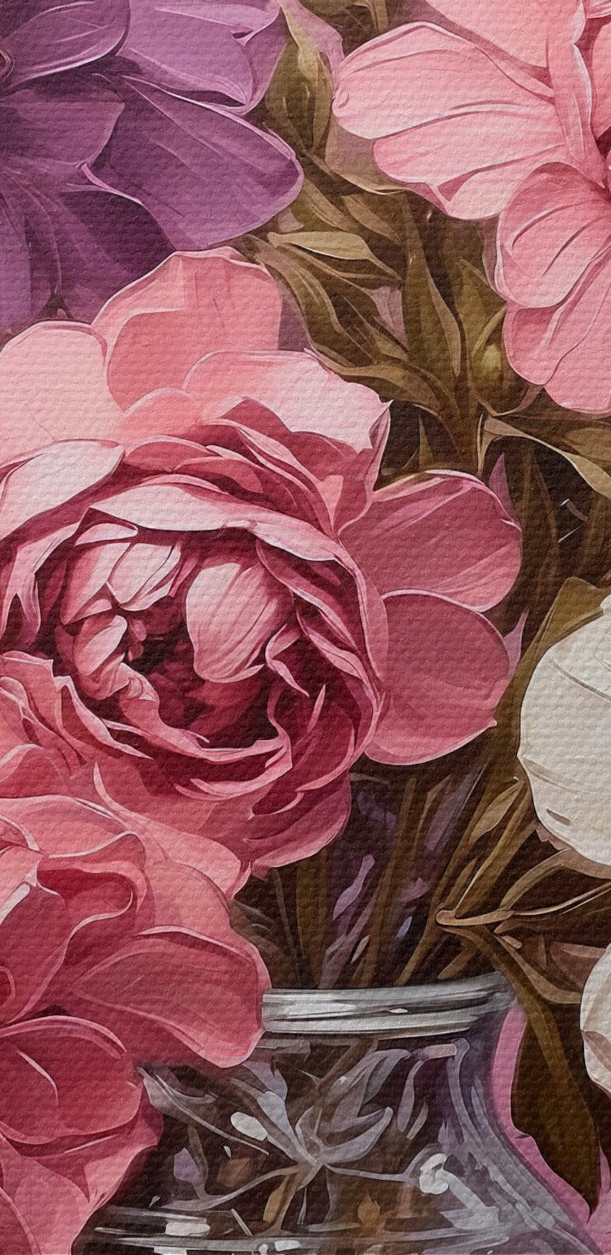 Gemälde von Blumen in einer Vase