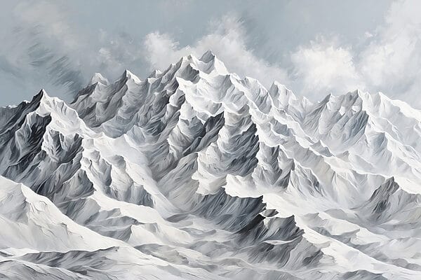 Bergkette mit Schnee Bergkette mit Schnee