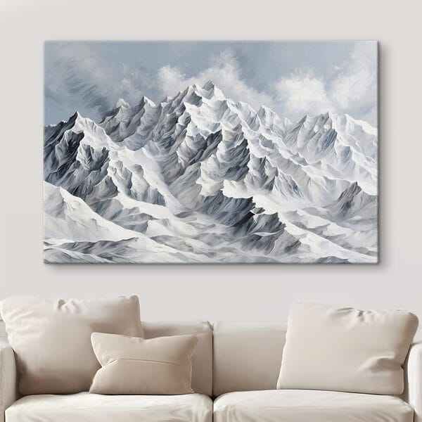 Bergkette mit Schnee Bergkette mit Schnee