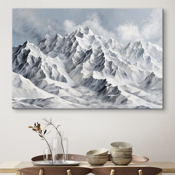 Bergkette mit Schnee Bergkette mit Schnee