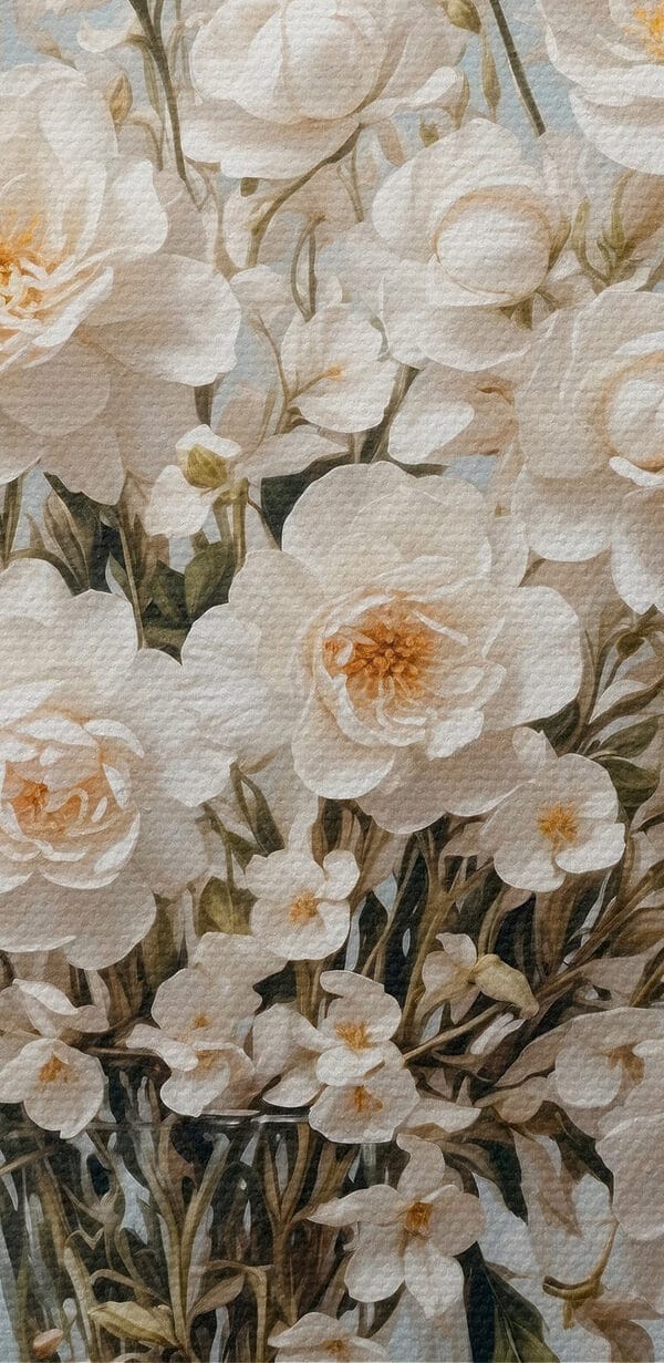 Vase mit weißen Blumen Vase mit weißen Blumen