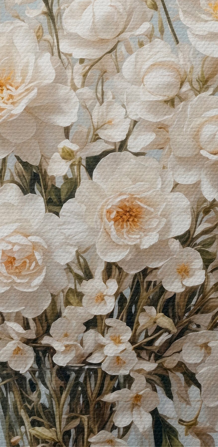 Vase mit weißen Blumen Vase mit weißen Blumen