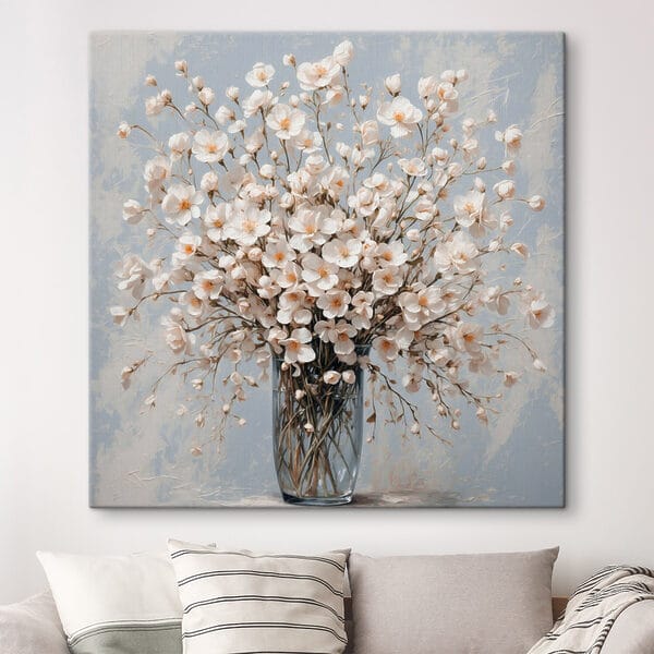 Vase mit weißen Blumen Vase mit weißen Blumen