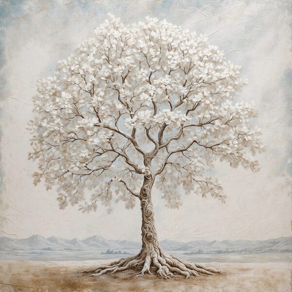 Baum mit weißen Blüten Baum mit weißen Blüten