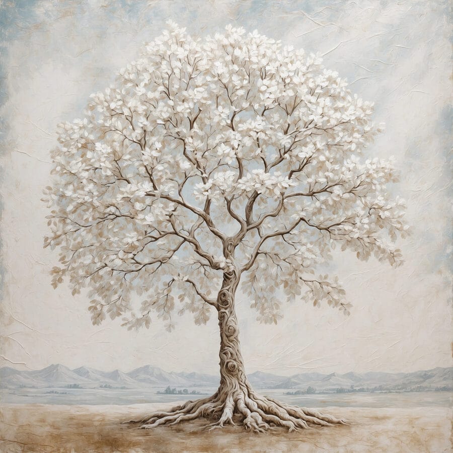 Baum mit weißen Blüten Baum mit weißen Blüten