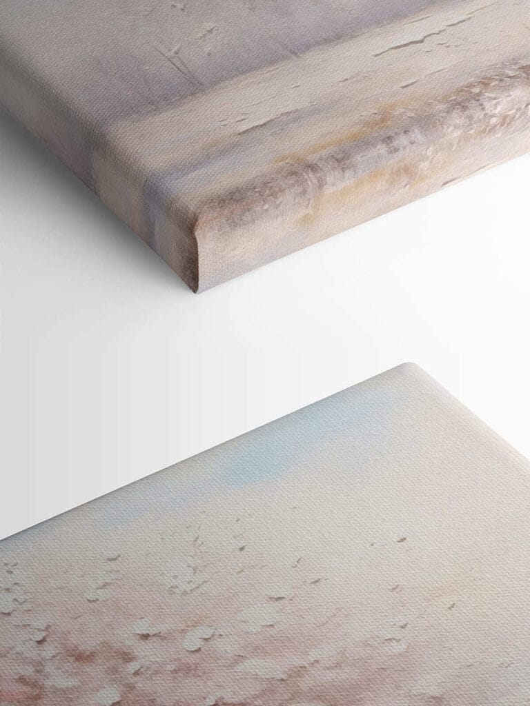 Painting of a tree with pink flowers