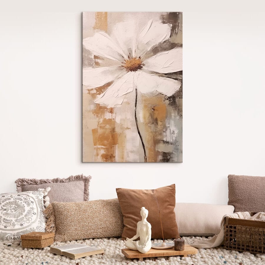Gemälde einer weißen Blume Gemälde einer weißen Blume