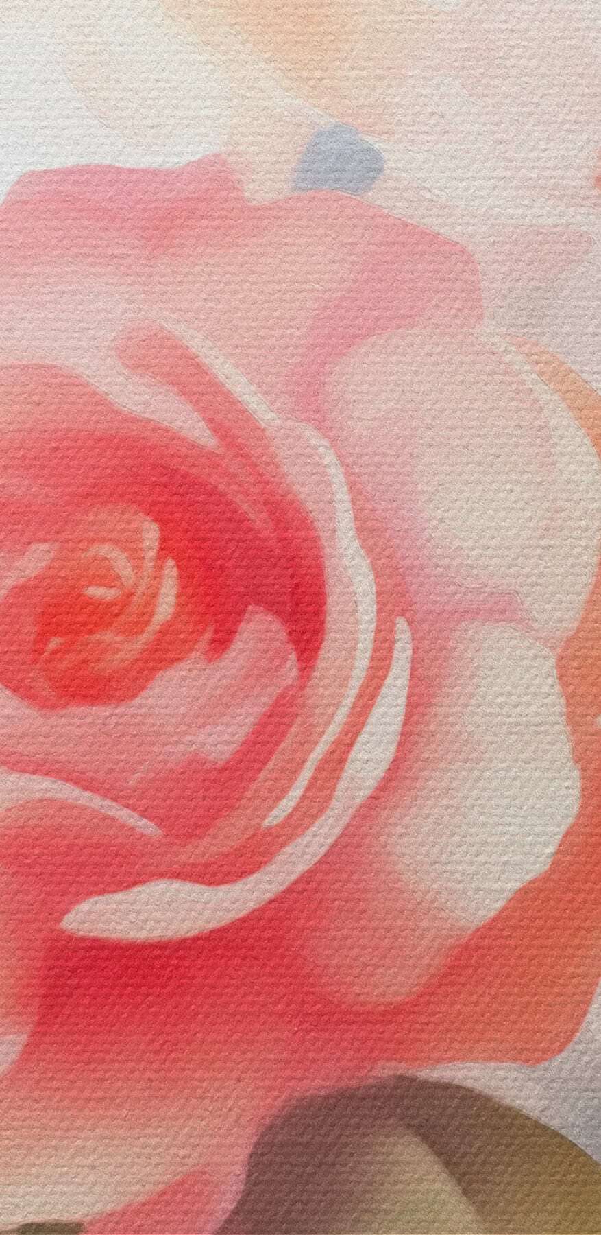 Gemälde von Blumen auf weißem Hintergrund Gemälde von Blumen auf weißem Hintergrund