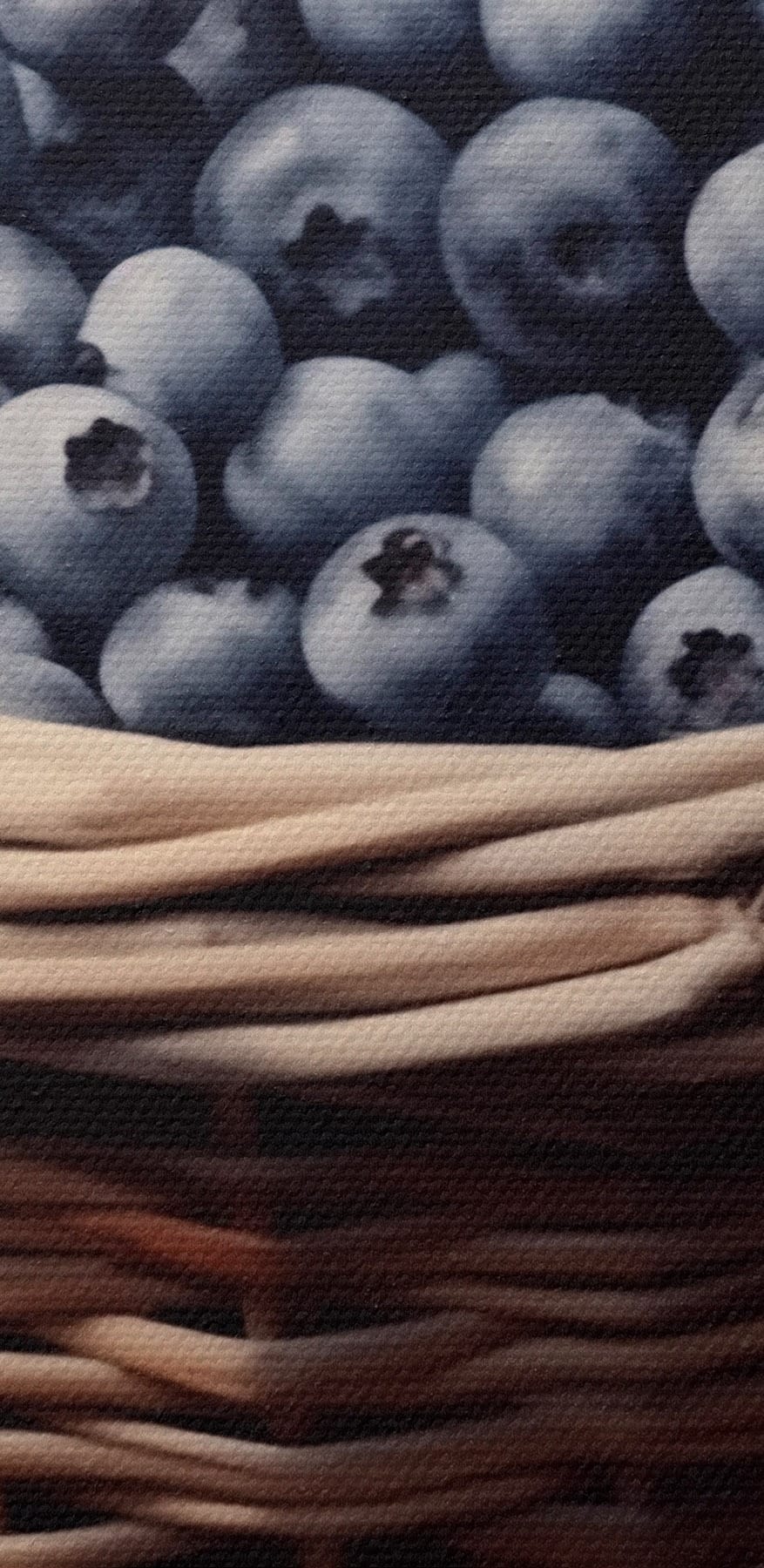 Korb mit Blaubeeren