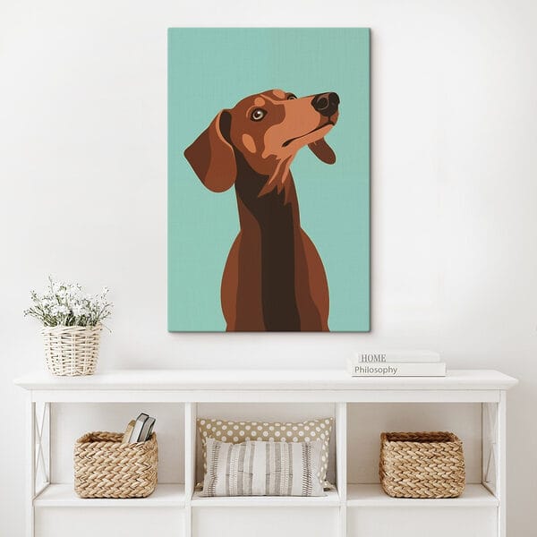 Hund mit erhobenem Kopf Hund mit erhobenem Kopf