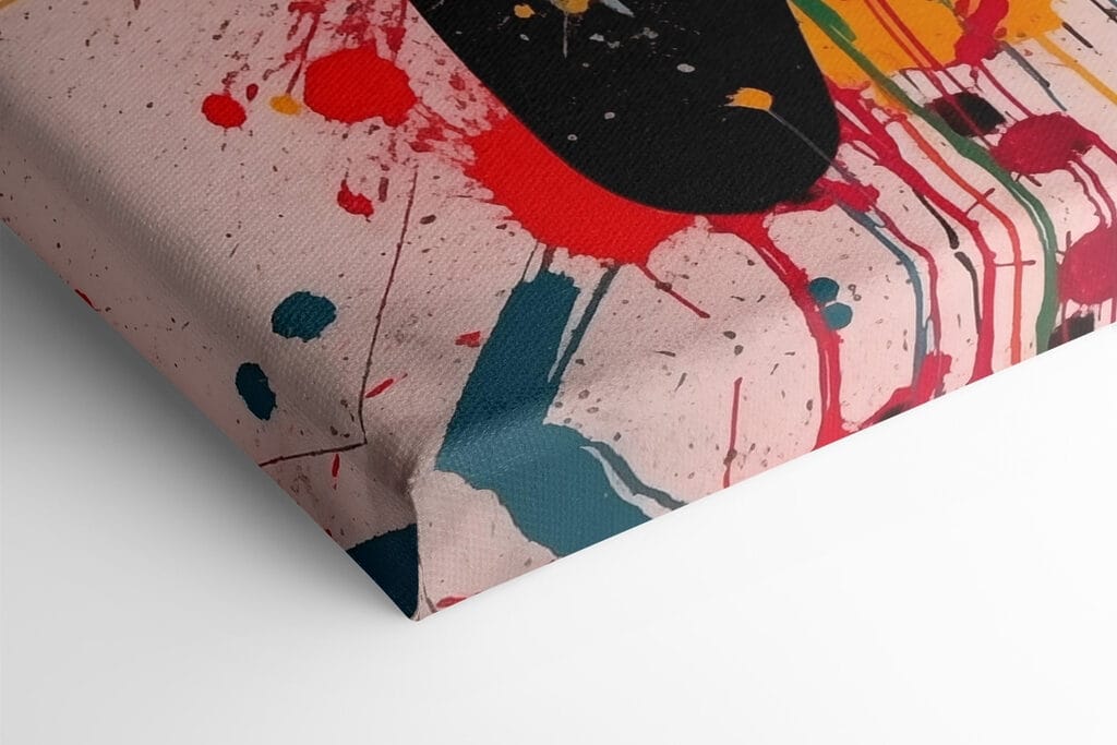 Video game controller with paint splatters