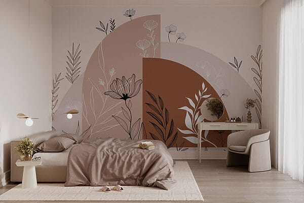 Grafische Gestaltung von Blumen und Blättern Grafische Gestaltung von Blumen und Blättern