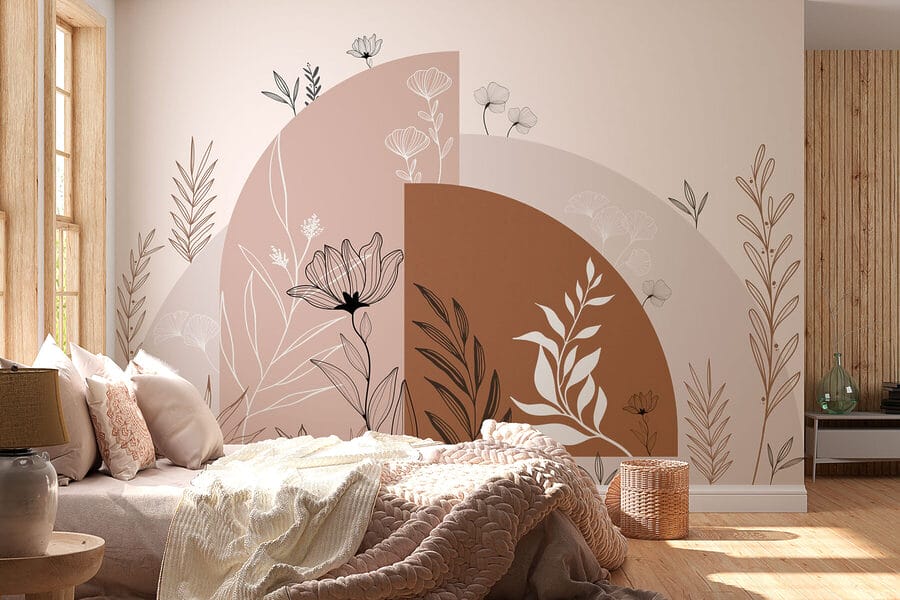 Grafische Gestaltung von Blumen und Blättern Grafische Gestaltung von Blumen und Blättern