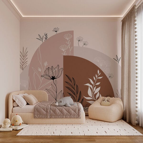 Grafische Gestaltung von Blumen und Blättern Grafische Gestaltung von Blumen und Blättern
