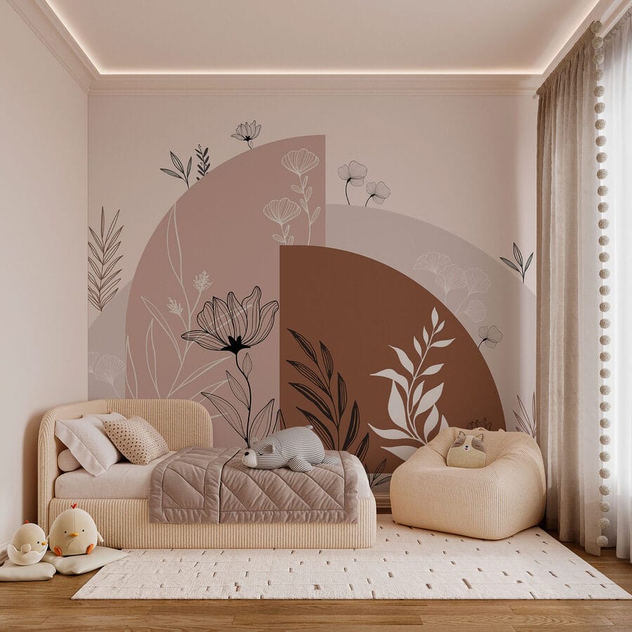 Grafische Gestaltung von Blumen und Blättern Grafische Gestaltung von Blumen und Blättern